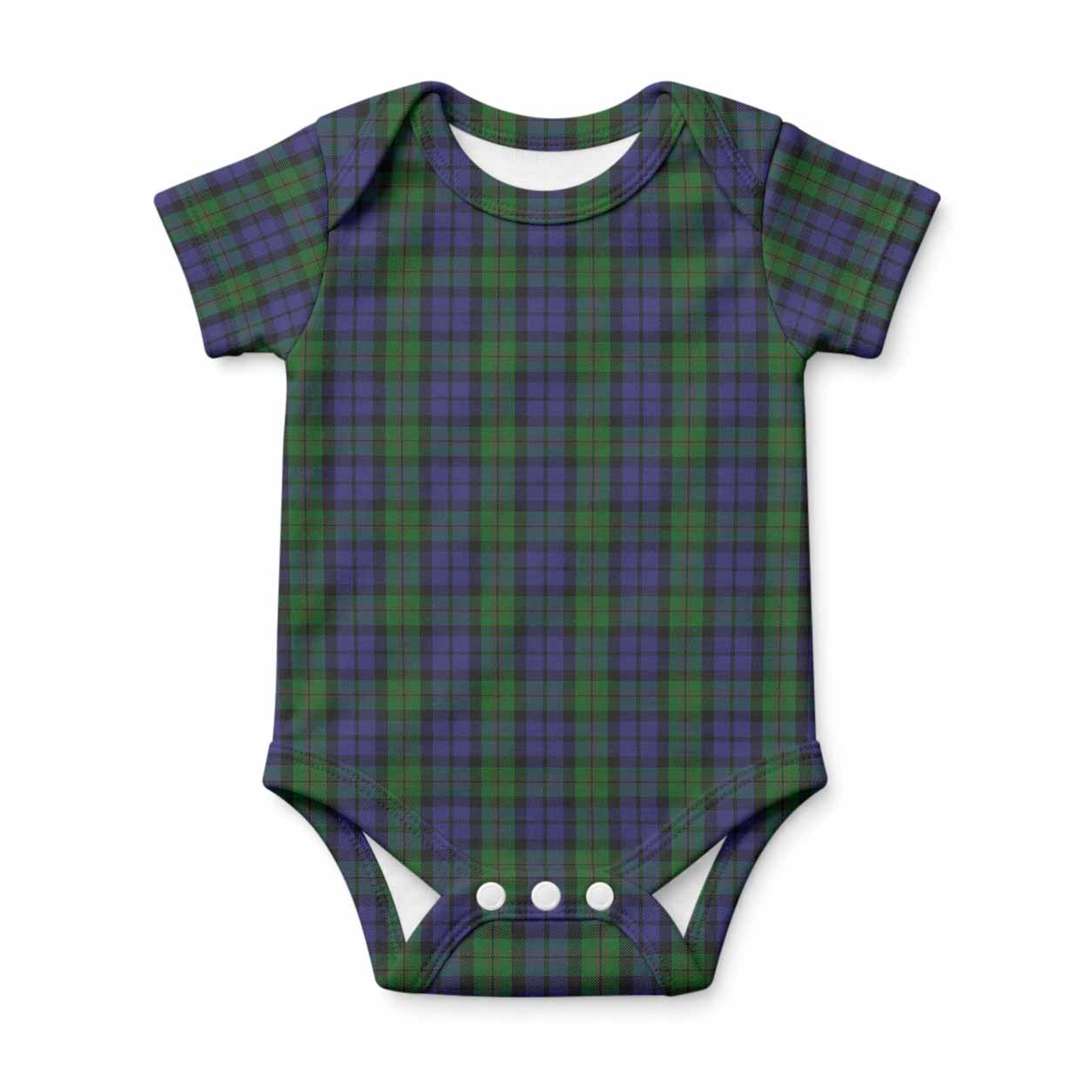 Dundas Tartan Baby Onesie , Plaid Infant Bodysuit for Boys & Girls (0-24M), Snap Closure Newborn Romper for Holiday & Photoshoot