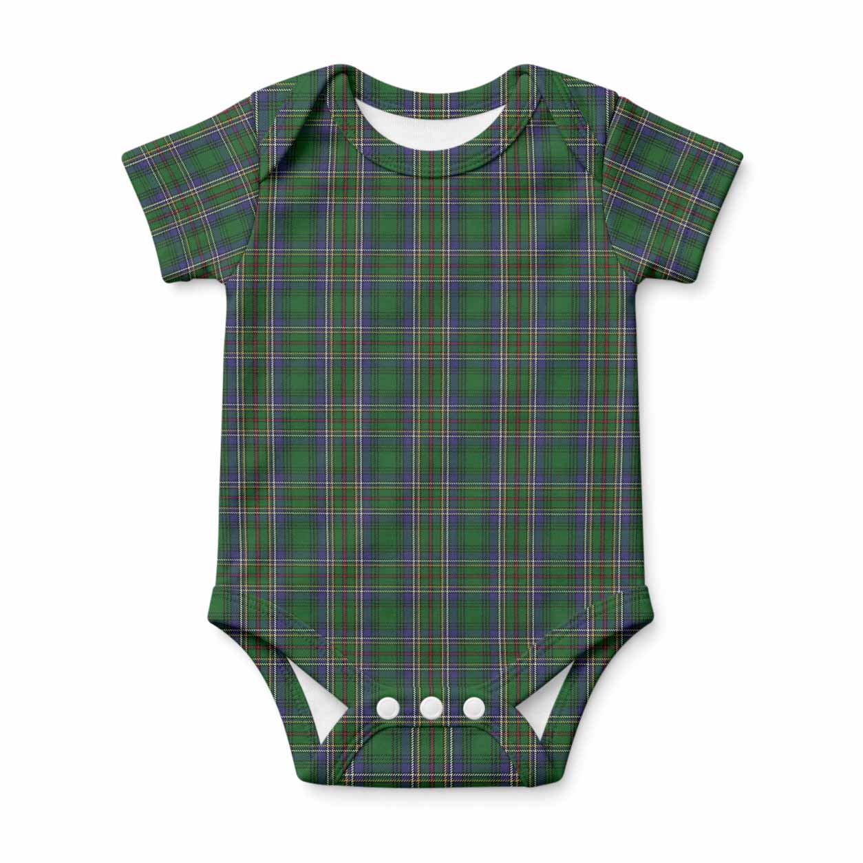 Cockburn Tartan Baby Onesie , Plaid Infant Bodysuit for Boys & Girls (0-24M), Snap Closure Newborn Romper for Holiday & Photoshoot