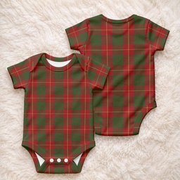 Cameron Tartan Baby Onesie , Plaid Infant Bodysuit for Boys & Girls (0-24M), Snap Closure Newborn Romper for Holiday & Photoshoot