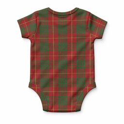 Cameron Tartan Baby Onesie , Plaid Infant Bodysuit for Boys & Girls (0-24M), Snap Closure Newborn Romper for Holiday & Photoshoot