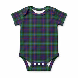 Calder Tartan Baby Onesie , Plaid Infant Bodysuit for Boys & Girls (0-24M), Snap Closure Newborn Romper for Holiday & Photoshoot