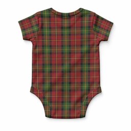 Blackstock Tartan Baby Onesie , Plaid Infant Bodysuit for Boys & Girls (0-24M), Snap Closure Newborn Romper for Holiday & Photoshoot