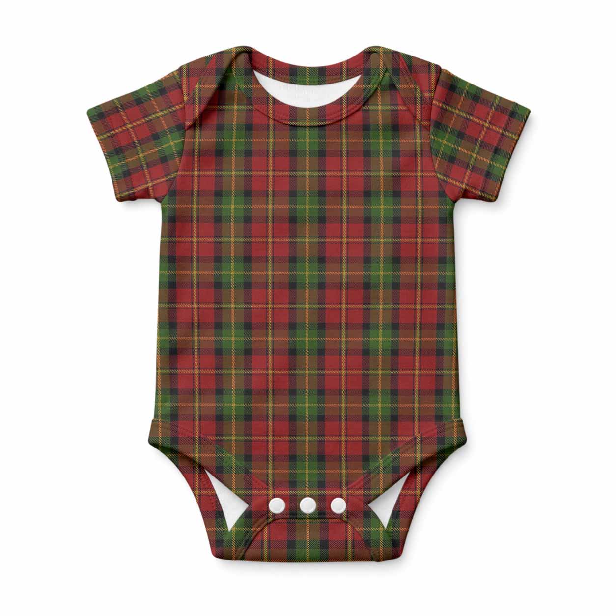 Blackstock Tartan Baby Onesie , Plaid Infant Bodysuit for Boys & Girls (0-24M), Snap Closure Newborn Romper for Holiday & Photoshoot