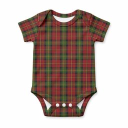 Blackstock Tartan Baby Onesie , Plaid Infant Bodysuit for Boys & Girls (0-24M), Snap Closure Newborn Romper for Holiday & Photoshoot