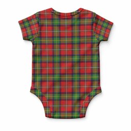 Boyd Tartan Baby Onesie , Plaid Infant Bodysuit for Boys & Girls (0-24M), Snap Closure Newborn Romper for Holiday & Photoshoot