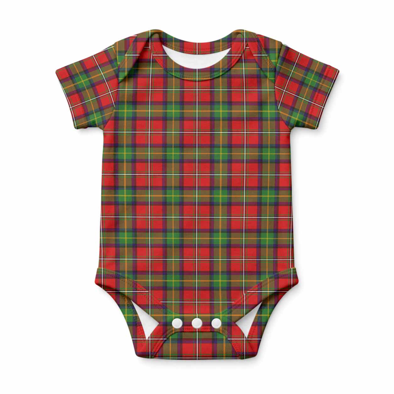 Boyd Tartan Baby Onesie , Plaid Infant Bodysuit for Boys & Girls (0-24M), Snap Closure Newborn Romper for Holiday & Photoshoot