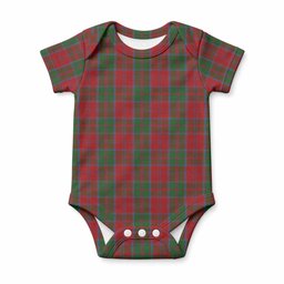 Drummond Tartan Baby Onesie , Plaid Infant Bodysuit for Boys & Girls (0-24M), Snap Closure Newborn Romper for Holiday & Photoshoot