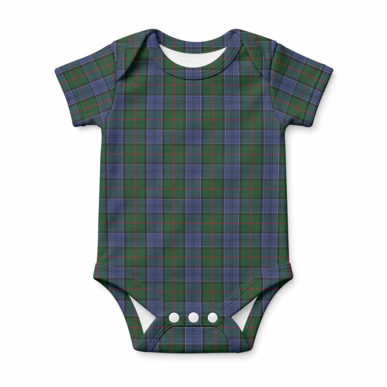 Colquhoun Tartan Baby Onesie , Plaid Infant Bodysuit for Boys & Girls (0-24M), Snap Closure Newborn Romper for Holiday & Photoshoot