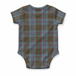 Anderson Tartan Baby Onesie , Plaid Infant Bodysuit for Boys & Girls (0-24M), Snap Closure Newborn Romper for Holiday & Photoshoot