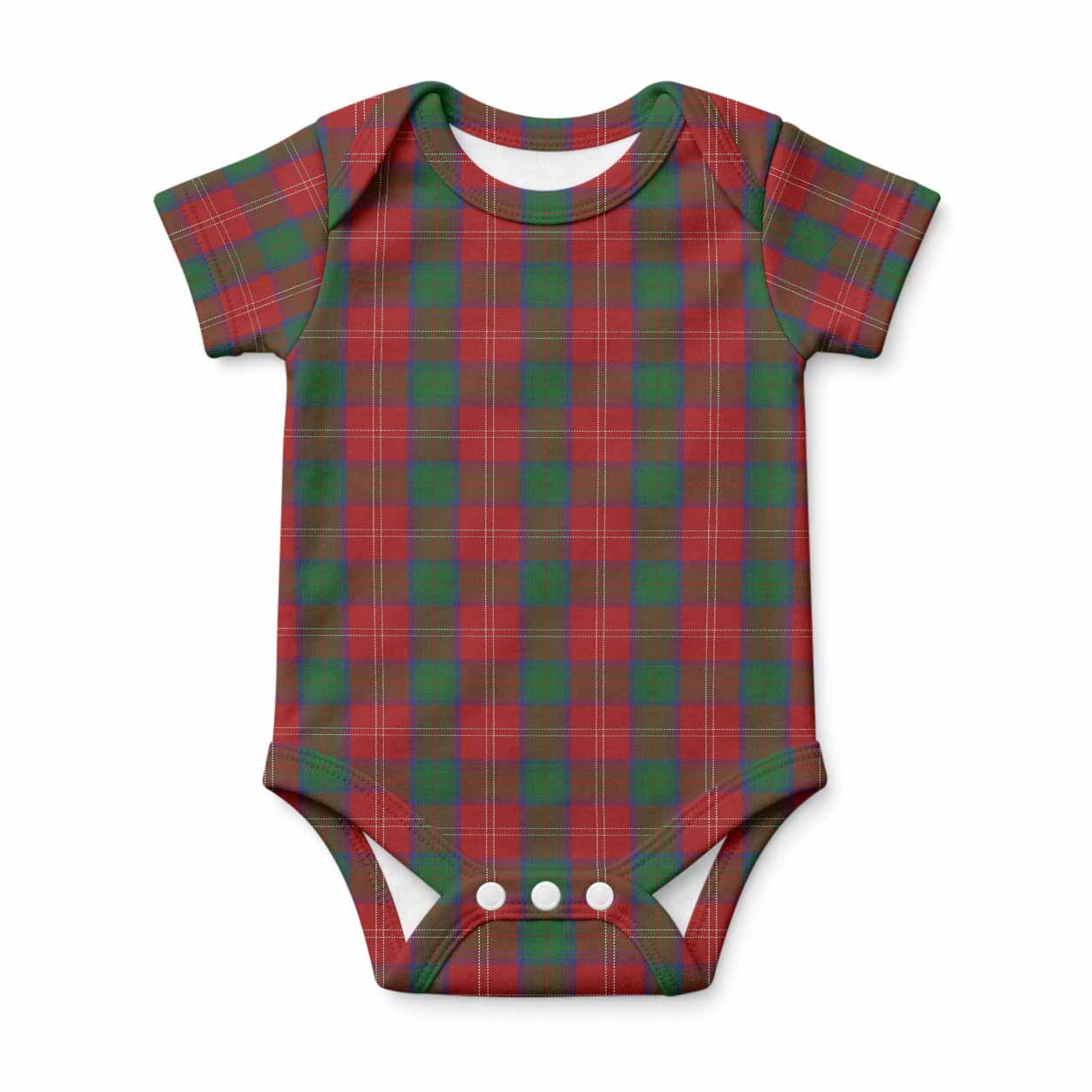 Chisholm Tartan Baby Onesie , Plaid Infant Bodysuit for Boys & Girls (0-24M), Snap Closure Newborn Romper for Holiday & Photoshoot