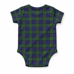 Campbell Tartan Baby Onesie , Plaid Infant Bodysuit for Boys & Girls (0-24M), Snap Closure Newborn Romper for Holiday & Photoshoot
