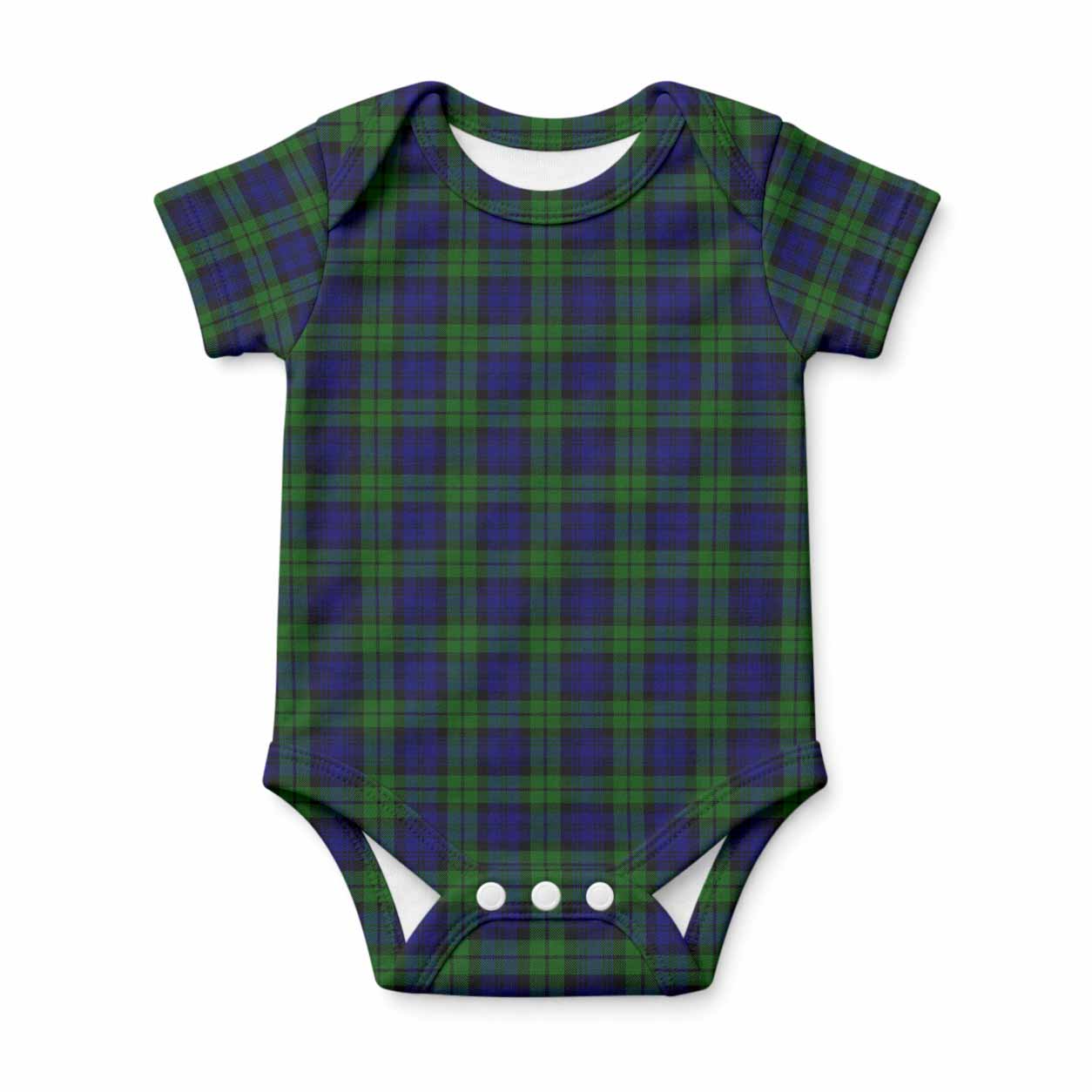 Campbell Tartan Baby Onesie , Plaid Infant Bodysuit for Boys & Girls (0-24M), Snap Closure Newborn Romper for Holiday & Photoshoot