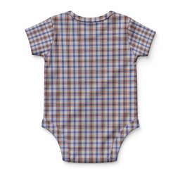 Boswell Tartan Baby Onesie , Plaid Infant Bodysuit for Boys & Girls (0-24M), Snap Closure Newborn Romper for Holiday & Photoshoot