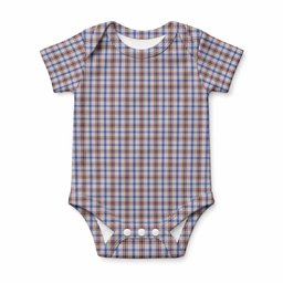 Boswell Tartan Baby Onesie , Plaid Infant Bodysuit for Boys & Girls (0-24M), Snap Closure Newborn Romper for Holiday & Photoshoot