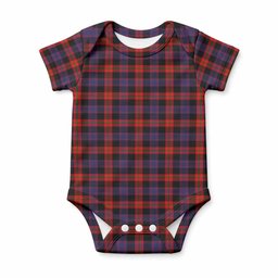 Brown (Broun) Tartan Baby Onesie , Plaid Infant Bodysuit for Boys & Girls (0-24M), Snap Closure Newborn Romper for Holiday & Photoshoot