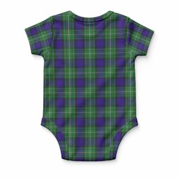 Alexander Tartan Baby Onesie , Plaid Infant Bodysuit for Boys & Girls (0-24M), Snap Closure Newborn Romper for Holiday & Photoshoot