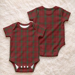 Carruthers Tartan Baby Onesie , Plaid Infant Bodysuit for Boys & Girls (0-24M), Snap Closure Newborn Romper for Holiday & Photoshoot