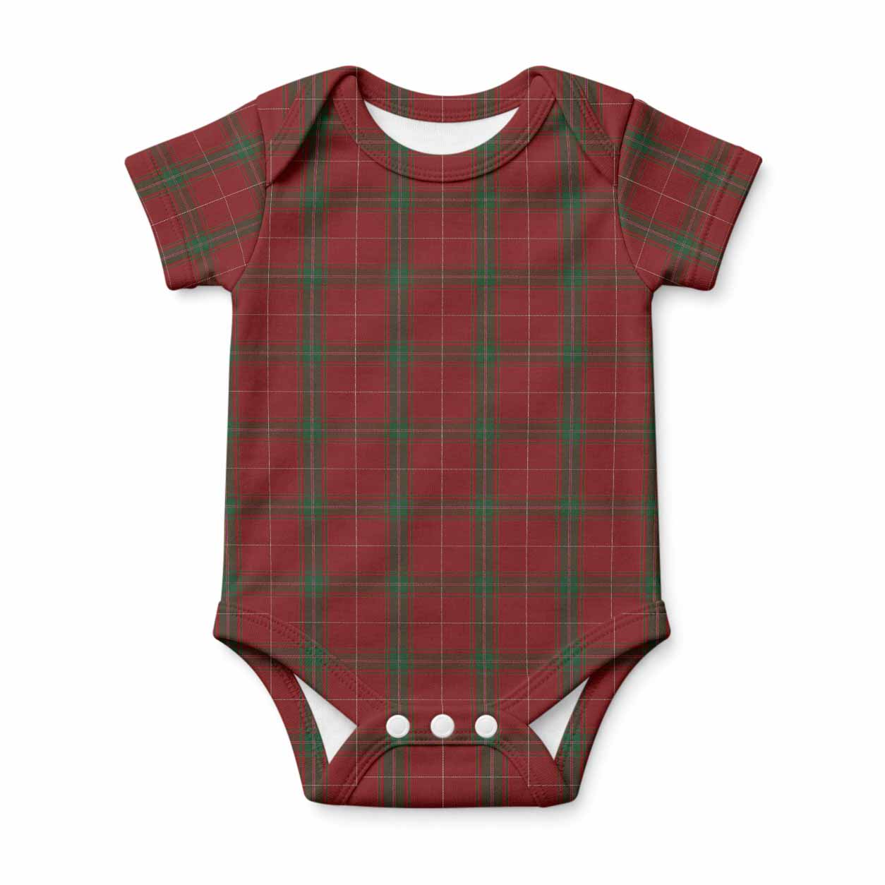 Carruthers Tartan Baby Onesie , Plaid Infant Bodysuit for Boys & Girls (0-24M), Snap Closure Newborn Romper for Holiday & Photoshoot