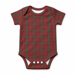 Carruthers Tartan Baby Onesie , Plaid Infant Bodysuit for Boys & Girls (0-24M), Snap Closure Newborn Romper for Holiday & Photoshoot