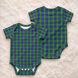 Douglas Tartan Baby Onesie , Plaid Infant Bodysuit for Boys & Girls (0-24M), Snap Closure Newborn Romper for Holiday & Photoshoot