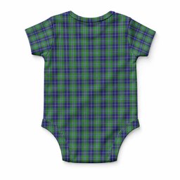 Douglas Tartan Baby Onesie , Plaid Infant Bodysuit for Boys & Girls (0-24M), Snap Closure Newborn Romper for Holiday & Photoshoot