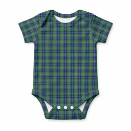 Douglas Tartan Baby Onesie , Plaid Infant Bodysuit for Boys & Girls (0-24M), Snap Closure Newborn Romper for Holiday & Photoshoot