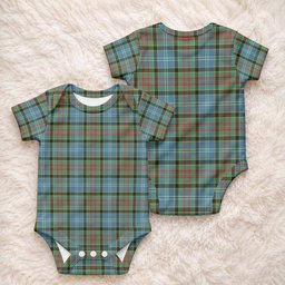 Cathcart Tartan Baby Onesie , Plaid Infant Bodysuit for Boys & Girls (0-24M), Snap Closure Newborn Romper for Holiday & Photoshoot