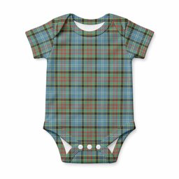 Cathcart Tartan Baby Onesie , Plaid Infant Bodysuit for Boys & Girls (0-24M), Snap Closure Newborn Romper for Holiday & Photoshoot