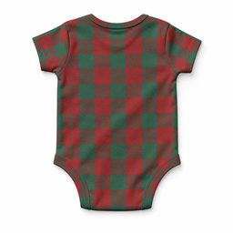 Erskine Tartan Baby Onesie , Plaid Infant Bodysuit for Boys & Girls (0-24M), Snap Closure Newborn Romper for Holiday & Photoshoot