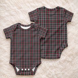 Borthwick Tartan Baby Onesie , Plaid Infant Bodysuit for Boys & Girls (0-24M), Snap Closure Newborn Romper for Holiday & Photoshoot