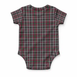 Borthwick Tartan Baby Onesie , Plaid Infant Bodysuit for Boys & Girls (0-24M), Snap Closure Newborn Romper for Holiday & Photoshoot
