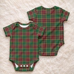 Baxter Tartan Baby Onesie , Plaid Infant Bodysuit for Boys & Girls (0-24M), Snap Closure Newborn Romper for Holiday & Photoshoot