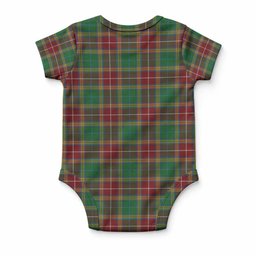 Baxter Tartan Baby Onesie , Plaid Infant Bodysuit for Boys & Girls (0-24M), Snap Closure Newborn Romper for Holiday & Photoshoot