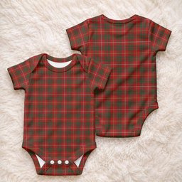 Bruce Tartan Baby Onesie , Plaid Infant Bodysuit for Boys & Girls (0-24M), Snap Closure Newborn Romper for Holiday & Photoshoot