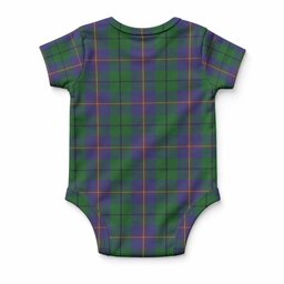 Carmichael Tartan Baby Onesie , Plaid Infant Bodysuit for Boys & Girls (0-24M), Snap Closure Newborn Romper for Holiday & Photoshoot