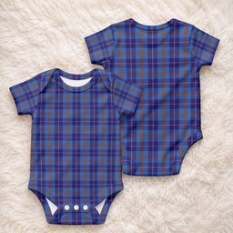 Bryson Tartan Baby Onesie , Plaid Infant Bodysuit for Boys & Girls (0-24M), Snap Closure Newborn Romper for Holiday & Photoshoot