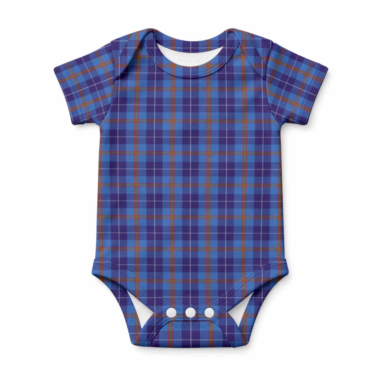 Bryson Tartan Baby Onesie , Plaid Infant Bodysuit for Boys & Girls (0-24M), Snap Closure Newborn Romper for Holiday & Photoshoot