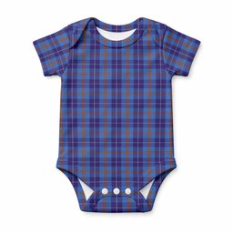 Bryson Tartan Baby Onesie , Plaid Infant Bodysuit for Boys & Girls (0-24M), Snap Closure Newborn Romper for Holiday & Photoshoot