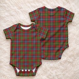 Forrester (Foster) Tartan Baby Onesie , Plaid Infant Bodysuit for Boys & Girls (0-24M), Snap Closure Newborn Romper for Holiday & Photoshoot
