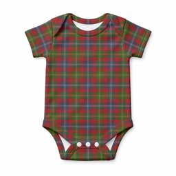Forrester (Foster) Tartan Baby Onesie , Plaid Infant Bodysuit for Boys & Girls (0-24M), Snap Closure Newborn Romper for Holiday & Photoshoot