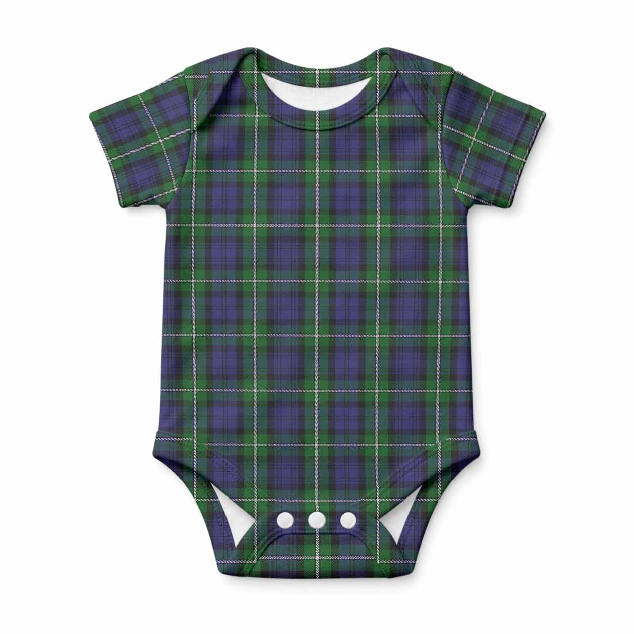 Forbes Tartan Baby Onesie , Plaid Infant Bodysuit for Boys & Girls (0-24M), Snap Closure Newborn Romper for Holiday & Photoshoot