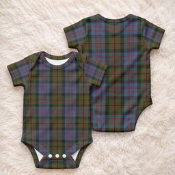 Bowie Tartan Baby Onesie , Plaid Infant Bodysuit for Boys & Girls (0-24M), Snap Closure Newborn Romper for Holiday & Photoshoot