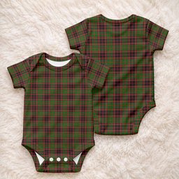 Buchan Tartan Baby Onesie , Plaid Infant Bodysuit for Boys & Girls (0-24M), Snap Closure Newborn Romper for Holiday & Photoshoot