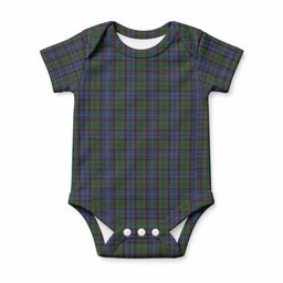Fletcher Tartan Baby Onesie , Plaid Infant Bodysuit for Boys & Girls (0-24M), Snap Closure Newborn Romper for Holiday & Photoshoot