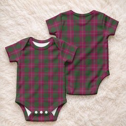Crawford Tartan Baby Onesie , Plaid Infant Bodysuit for Boys & Girls (0-24M), Snap Closure Newborn Romper for Holiday & Photoshoot