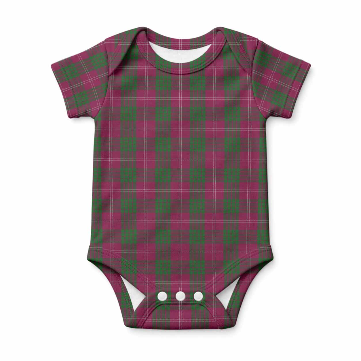 Crawford Tartan Baby Onesie , Plaid Infant Bodysuit for Boys & Girls (0-24M), Snap Closure Newborn Romper for Holiday & Photoshoot
