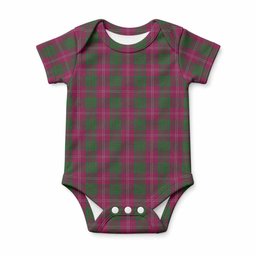 Crawford Tartan Baby Onesie , Plaid Infant Bodysuit for Boys & Girls (0-24M), Snap Closure Newborn Romper for Holiday & Photoshoot