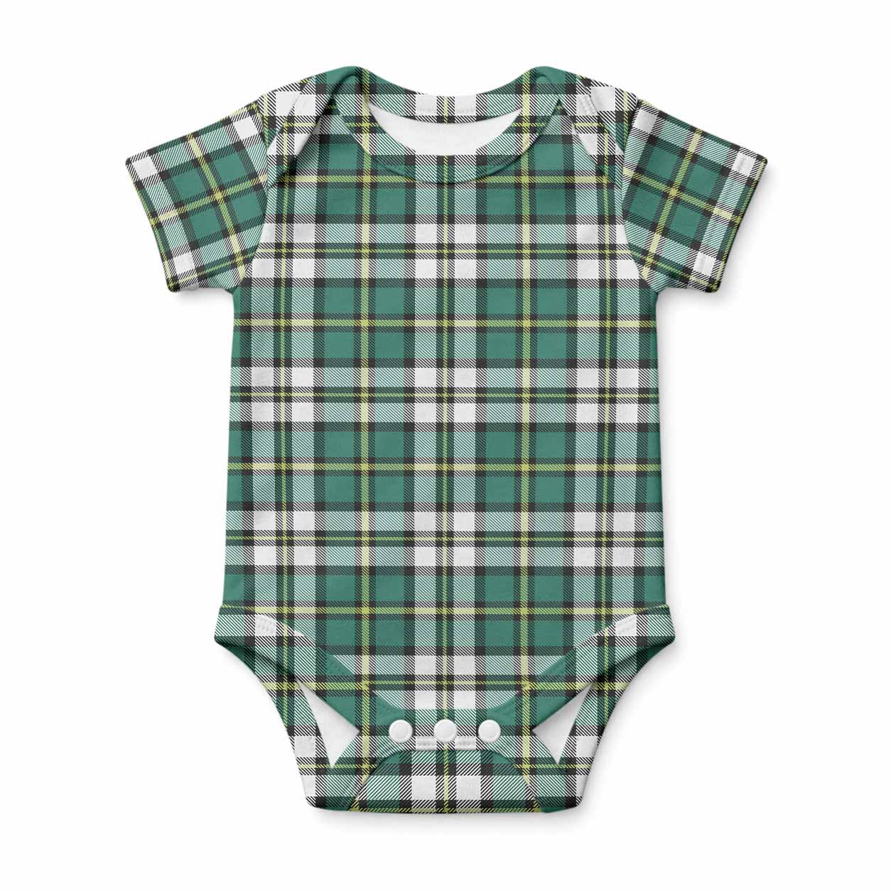 Cape Breton Island Tartan Baby Onesie , Plaid Infant Bodysuit for Boys & Girls (0-24M), Snap Closure Newborn Romper for Holiday & Photoshoot