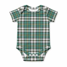 Cape Breton Island Tartan Baby Onesie , Plaid Infant Bodysuit for Boys & Girls (0-24M), Snap Closure Newborn Romper for Holiday & Photoshoot