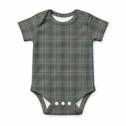 Craig Tartan Baby Onesie , Plaid Infant Bodysuit for Boys & Girls (0-24M), Snap Closure Newborn Romper for Holiday & Photoshoot